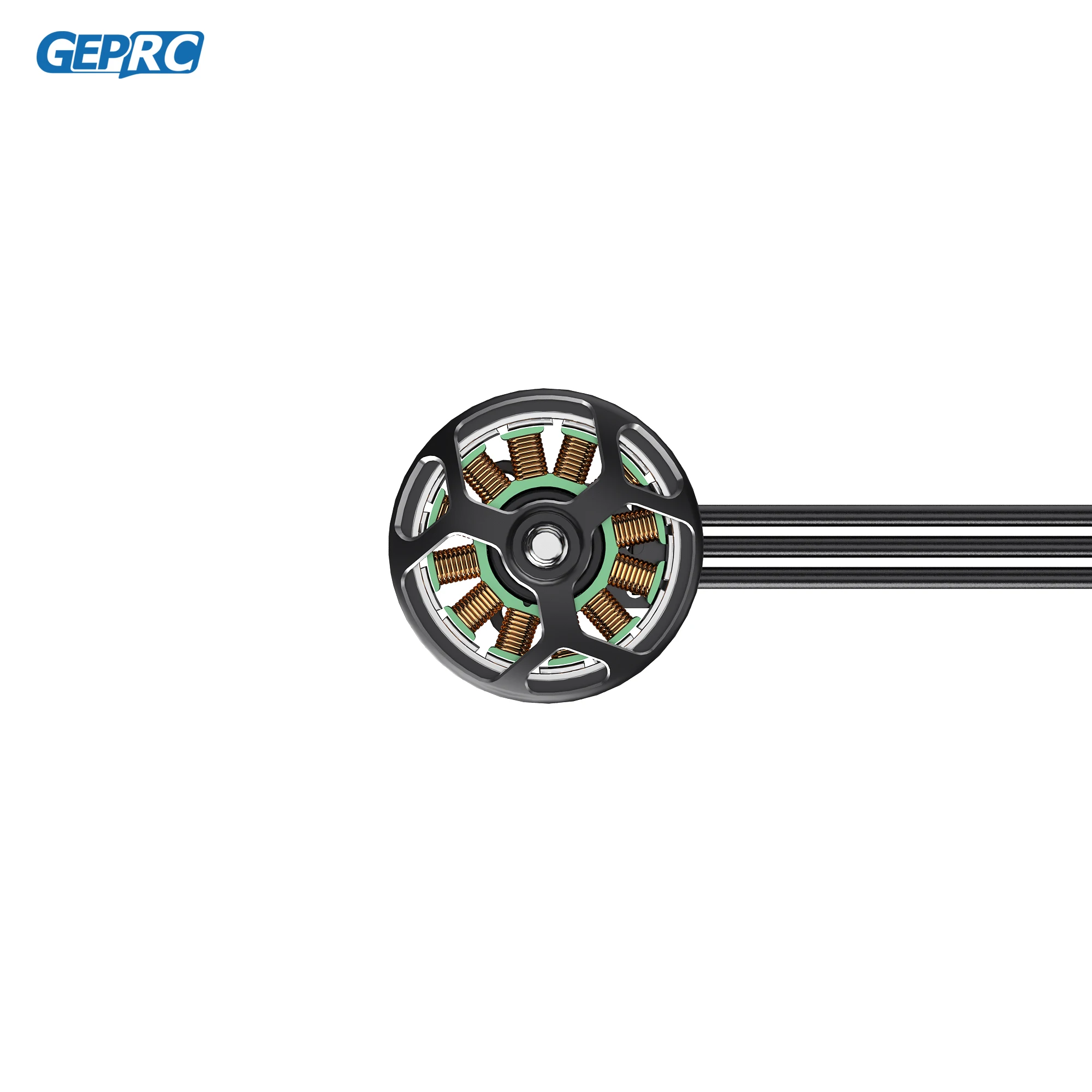 Moteur GEPRC SPEEDX2 1003 14800KV posé sur une surface, montrant son boîtier noir et sa taille réduite