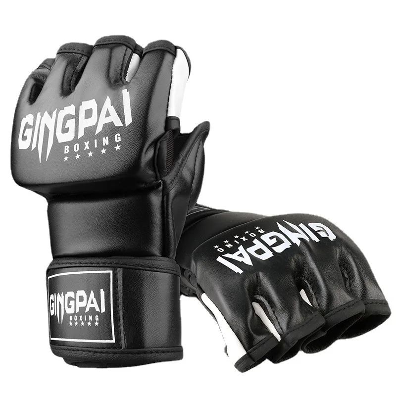 Half Finger Boxing Gloves,Adult Unisex Boxing Gloves, Five Finger Breathable Practical Mma Training Gloves,Sanda Fighting Gloves