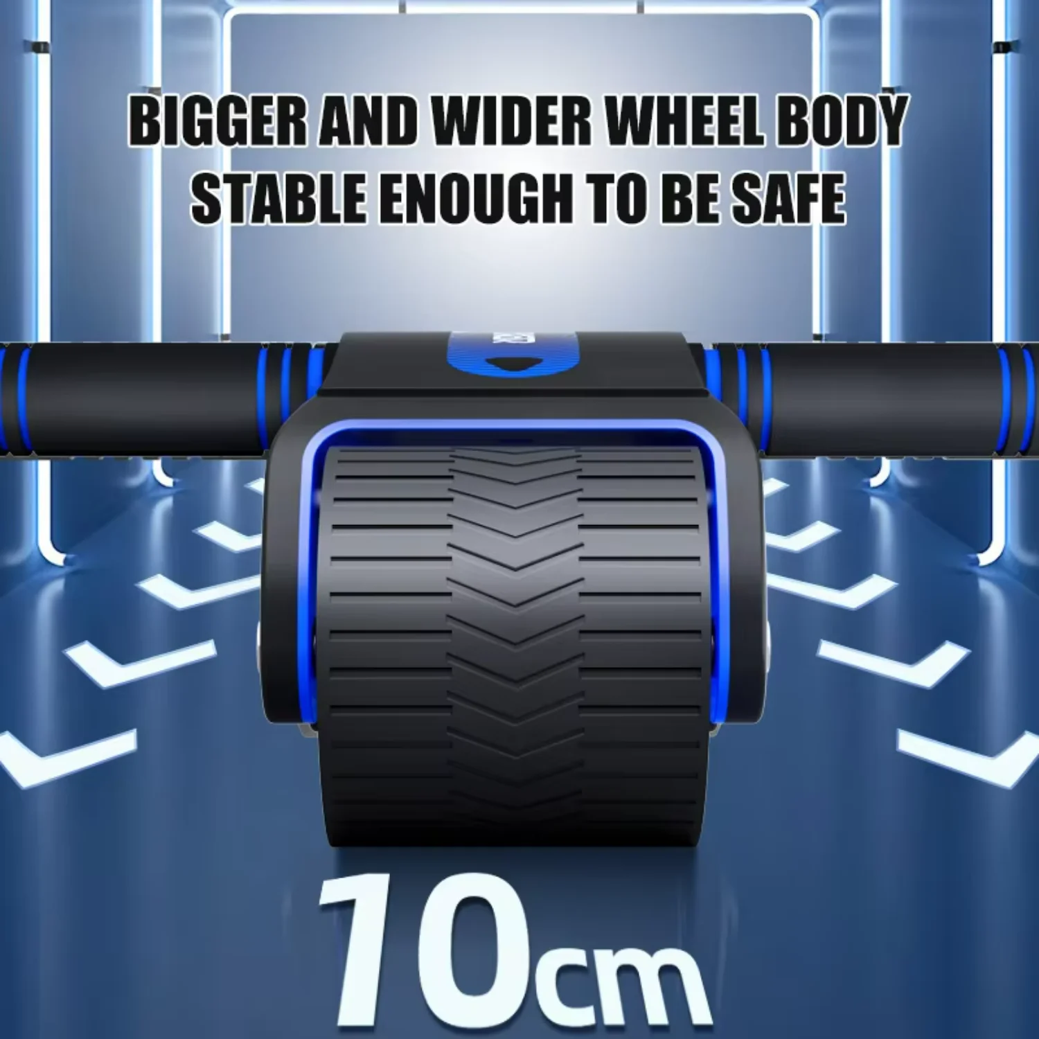 AB Wheel Roller Automatic Rebound Widened Double Wheel AB Slide Auto Brake Abdominal Muscle Workout Quiet Gym Equipment