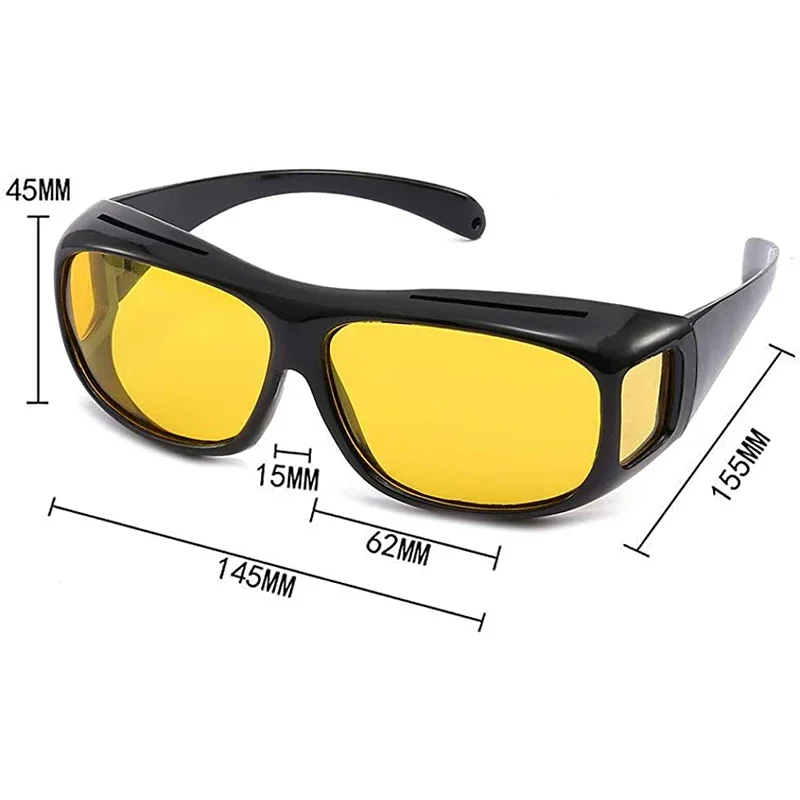 Professional Night Vision Driving Glasses - Anti-Glare UV Protection Sunglasses for Car, Motorcycle, and Bike Riders