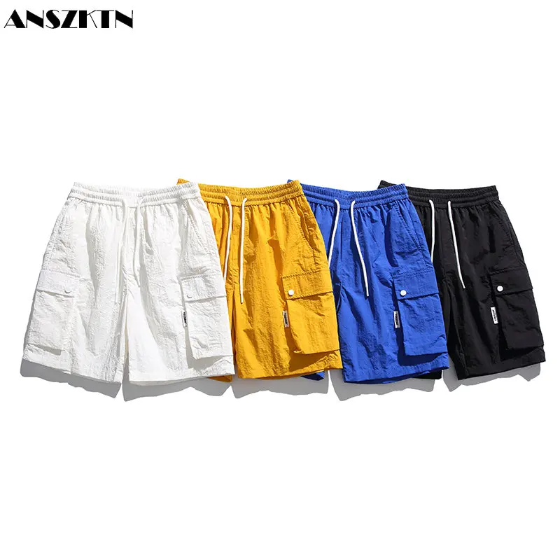 

ANSZKTN Trendy high-quality multi-bag cargo shorts