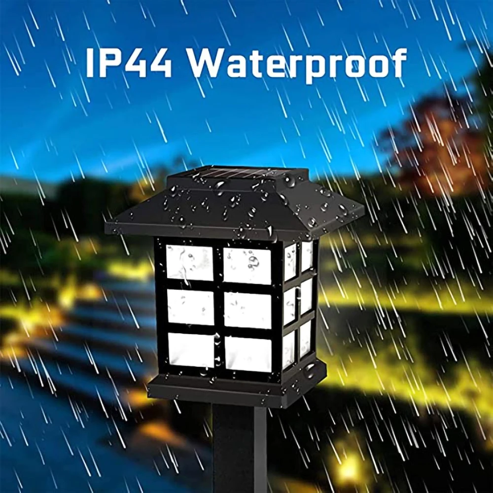 6pcs led Outdoor solar lights Palace lampshade Lantern solar panel Powered Light home Path camping Garden Xmas Decoration Lamp 4