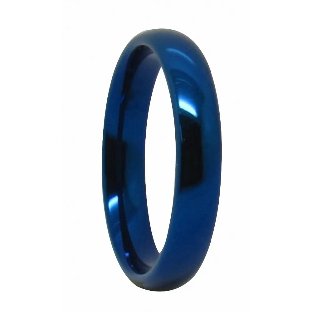Queenwish-3mm-Blue-Polished-Tungsten-Carbide-Wedding-Men-Comfort-Fit-Ring-Band