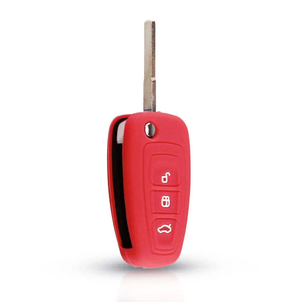 3 Button Silicone Car Remote Key Fob Cover for Ford Ranger C-Max Focus Galaxy Mondeo Transit Tourneo