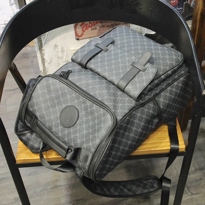Fashion Plaid Backpacks Men Luxury Brand Design Backpack for Men School Bag Large Capacity Travel Backpack Laptop Bag Mochilas