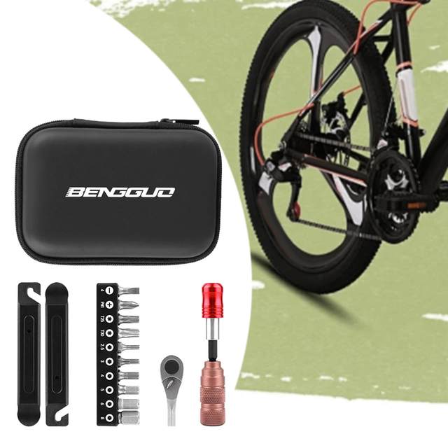 Bike Repair Tool Set Cycling Tire Lever Ratchet Wrench Bicycle Multitool Kit
