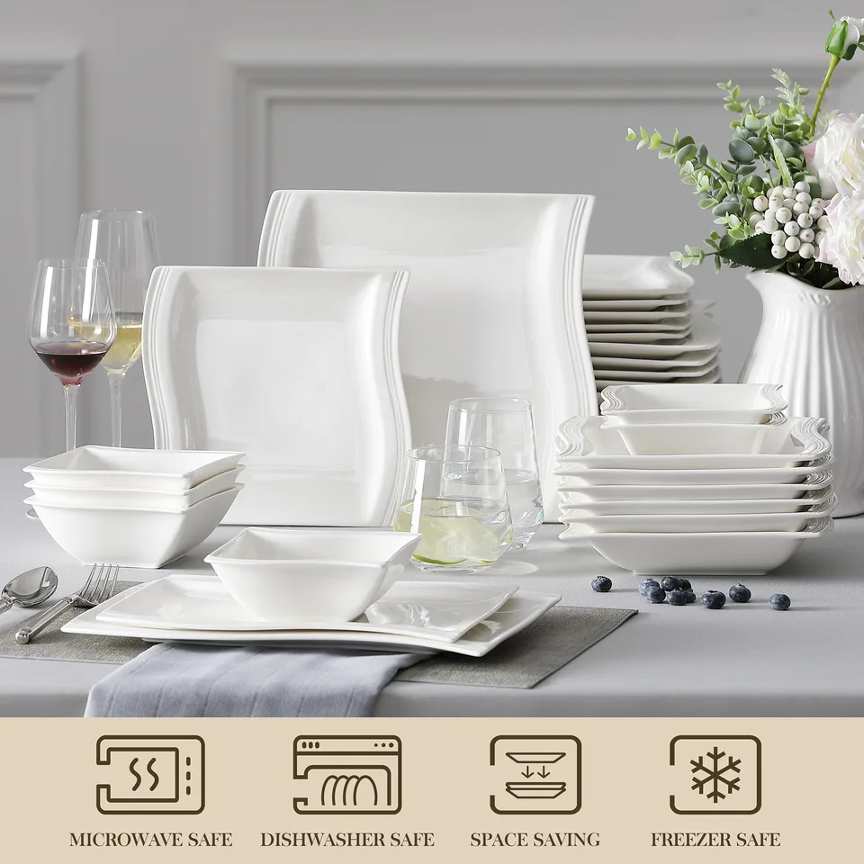 Malacasa 26 Piece Porcelain Dinnerware Set