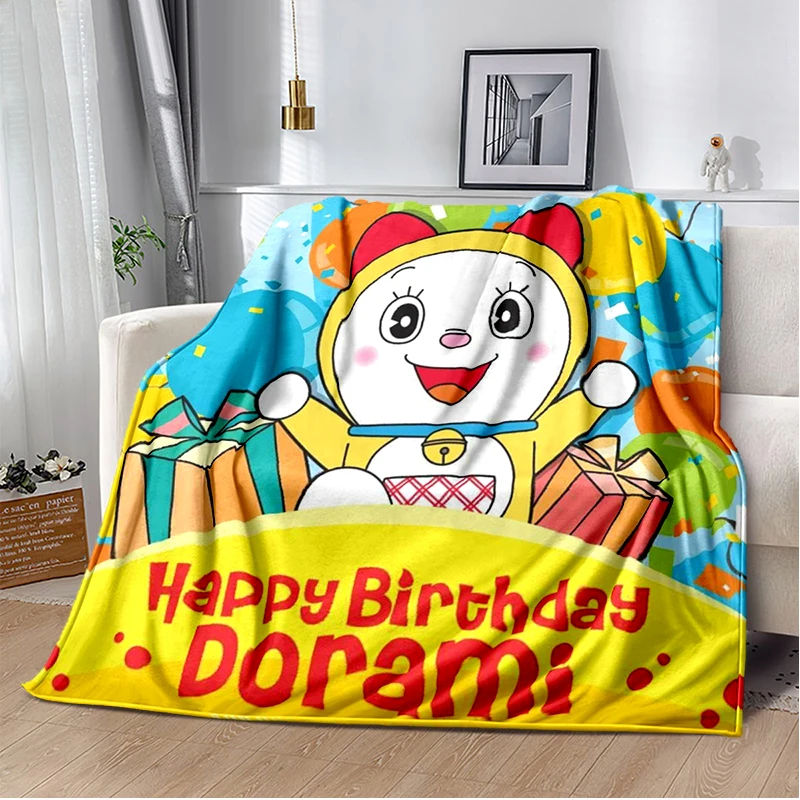 

Cartoon D-Doraemon Pattern Blanket Warm Blanket Suitable for Home Office Lounge Sofa Blanket Multifunctional Blanket Gift