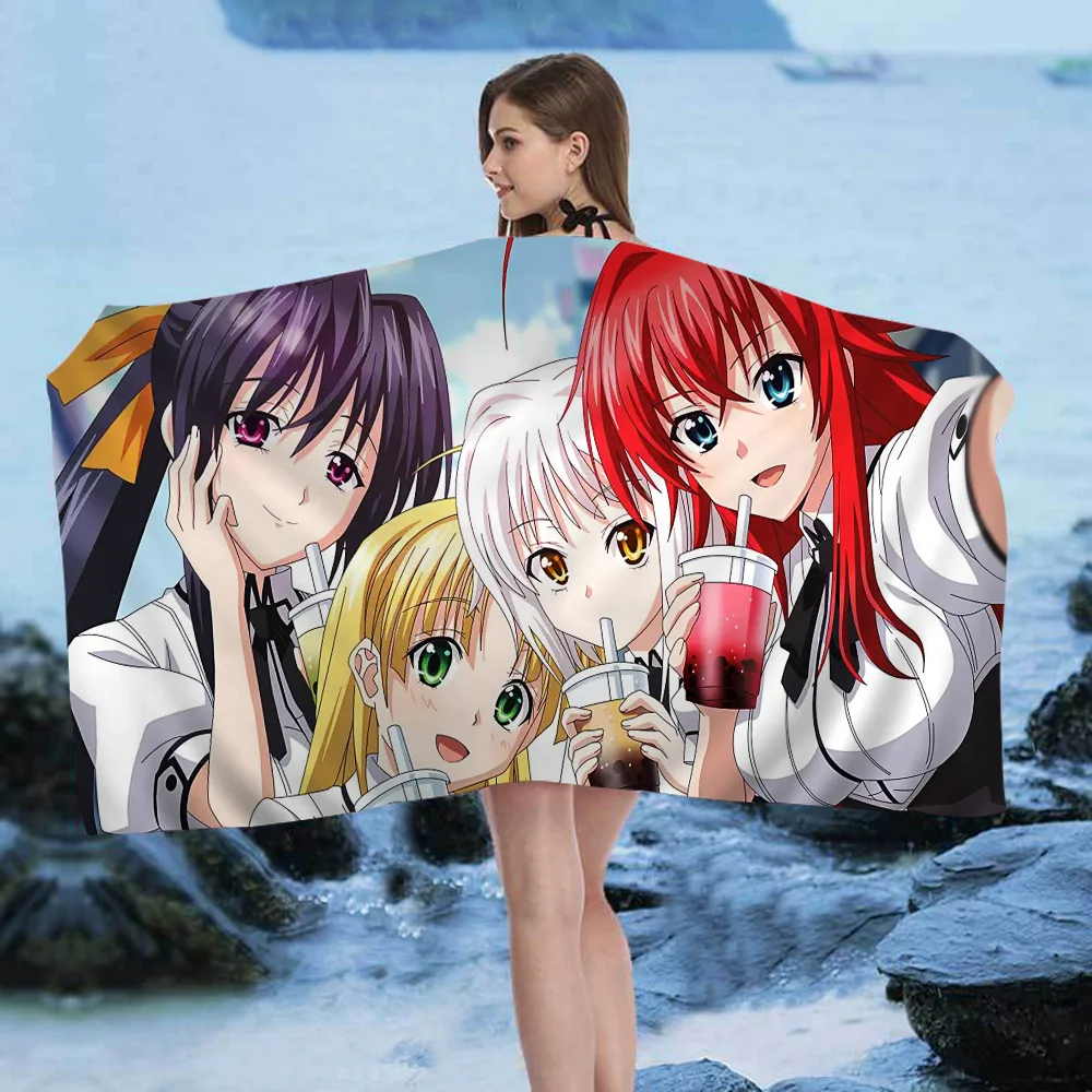 Anime High School DxD Cartoon Beach Towel Cute Kawaii Room Decor Bath Girls Children Hand Towels For Bathroom Shower 3