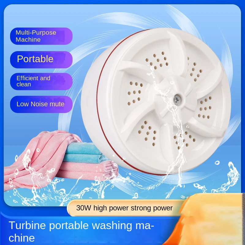 Ultrasound Turbo Washer Portable Laundry Fold Bucket Home Travel Mini Panty Washing Machine Multifunction Cleaning Outdoor Washe