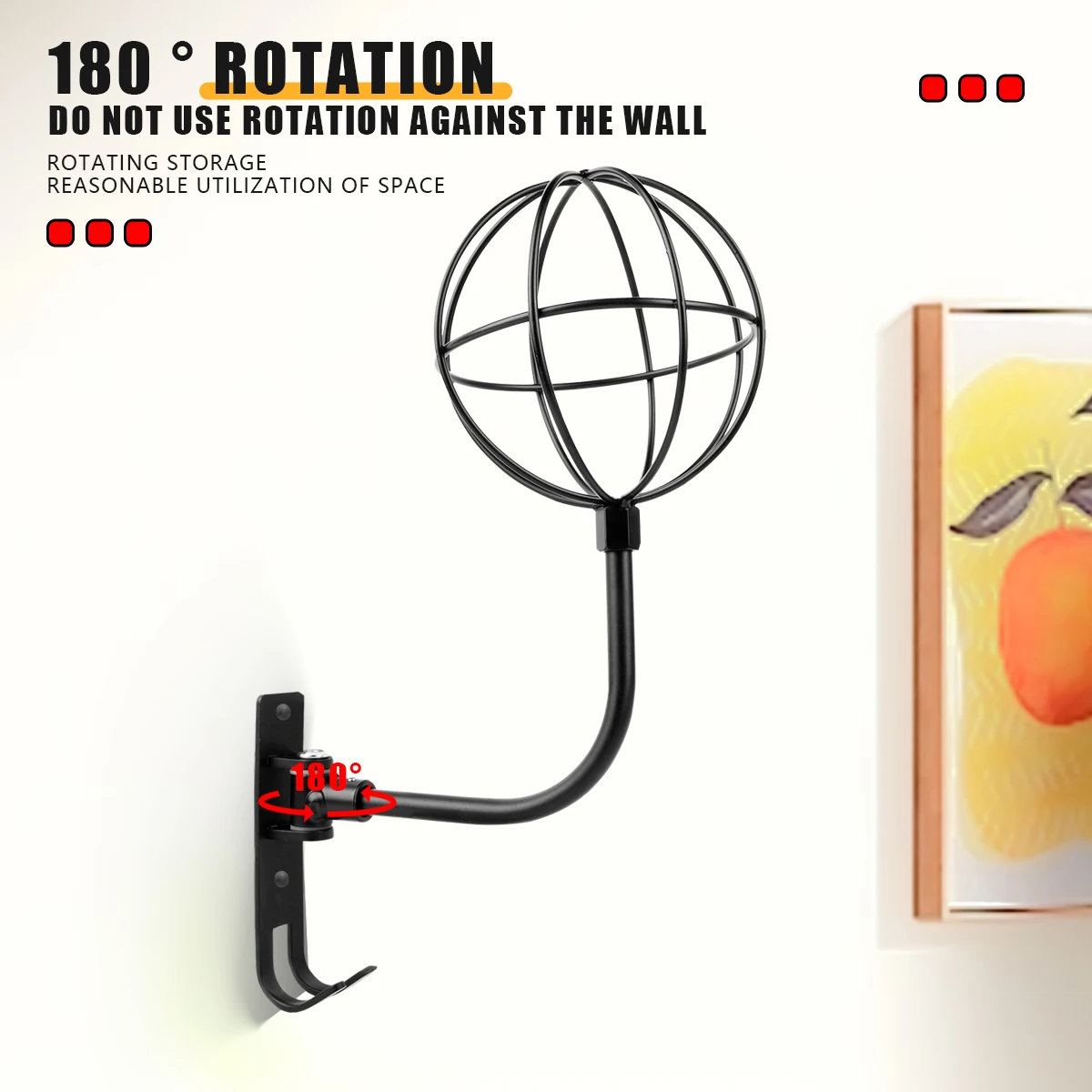 Motorcycle Helmet Rack Wall Mount Stain Steel Holder 180 Rotation Hanger Double Hook Bike Holder