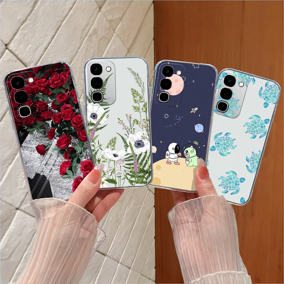 Cute Cartoon Clear Soft TPU Silicone Shockproof Phone Case - Anti-Slip Cover