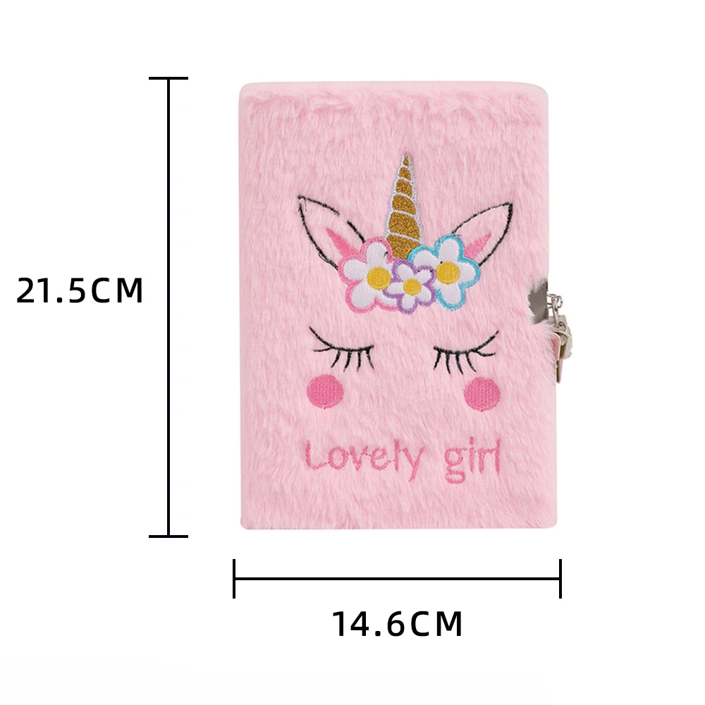 Journal Licorne,Carnet De Notes En Peluche,Unicorn Notebook,Journal Secret En Peluche,Journal De