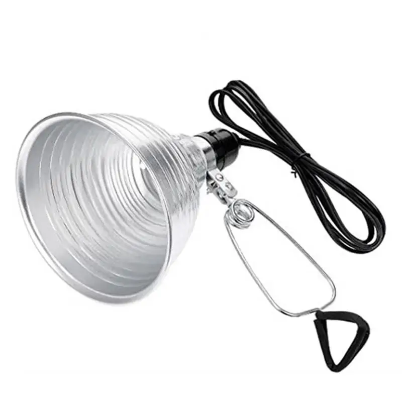 

300W Reptile Heat Lamp Holder Reptile Pet Lampshade Heating Lamp Stand Clamp Lamp Light Socket With Aluminum Reflector Reptiles
