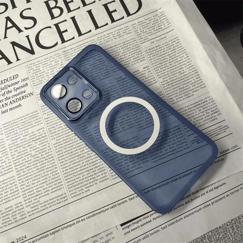Transparent Magnetic TPU Silicone Case with Camera Protection