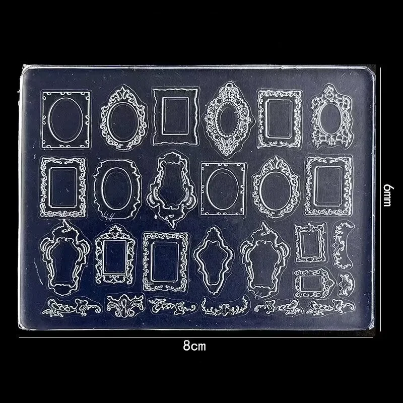 Butterfly Sweater Snowflake 3D Acrylic Mold Photo Frame Silicone Nail Art Nails DIY Nail Art Templates Nails Mold 1pc