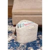 Rattan Magazine Holder Clear Lacquer Finish Oval Shape White-Wash 14.25"x9.5"x12.25 3