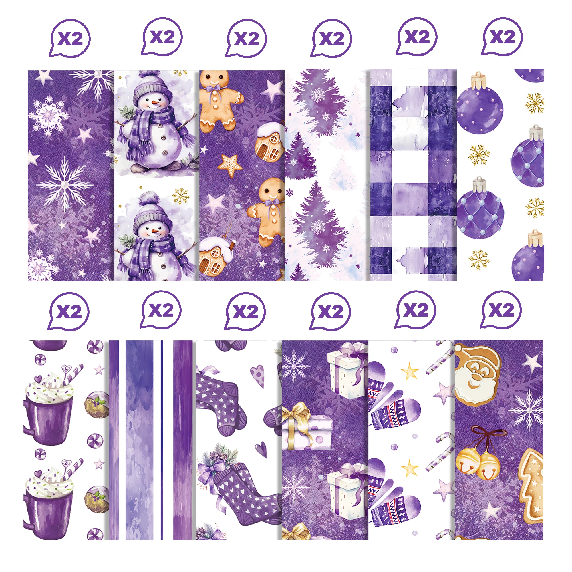24 Stück 30 x 30 cm Weihnachts-Scrapbook-Papier, Weihnachtsfeier, Basteln, Kunst, Hintergrund, Papier, Kartenherstellung, Fotoalbum, Dekoration, Partyzubehör – Detail 25