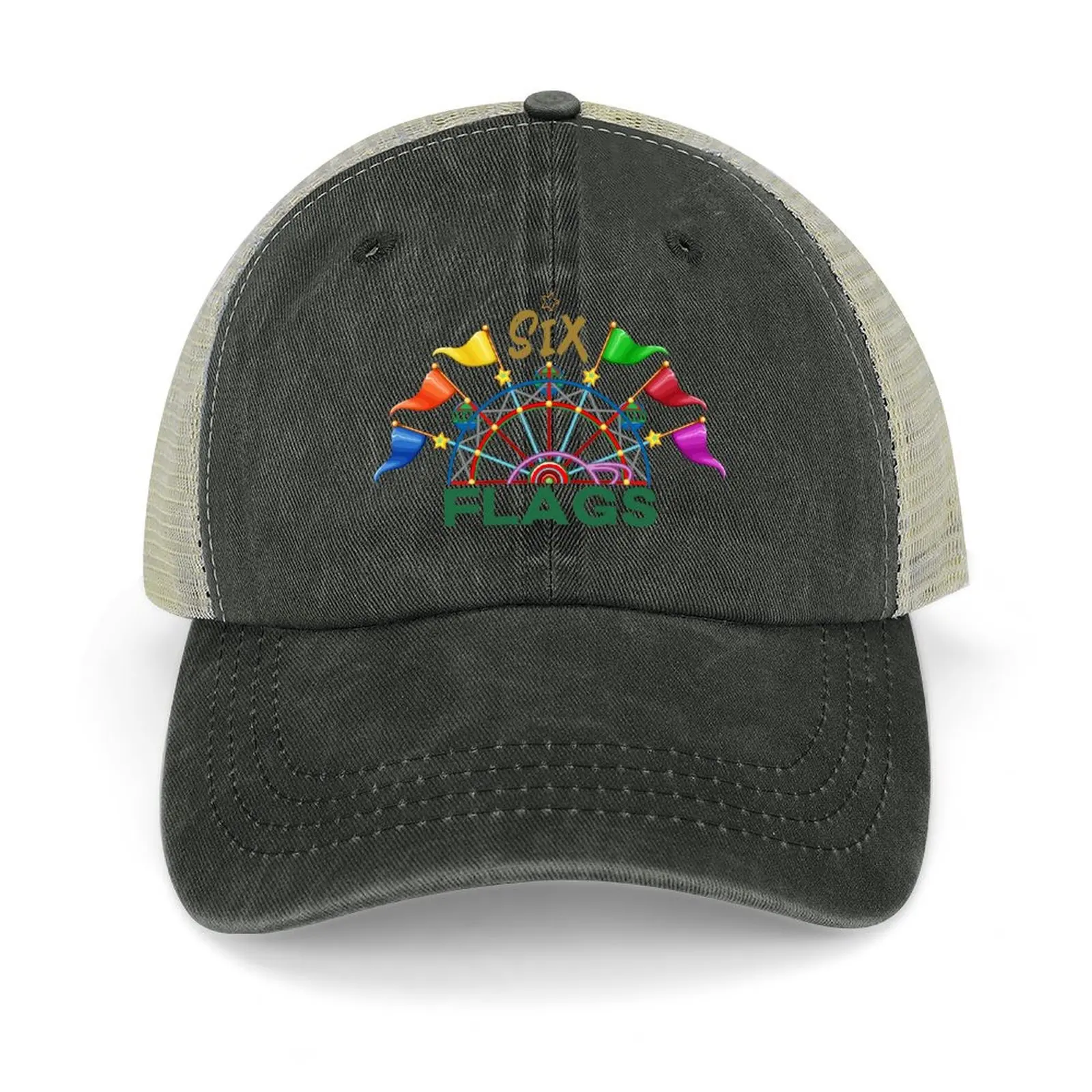 

Six Flags Great Adventure Cowboy Hat |-F-| Rugby Elegant Women's Hats Men's