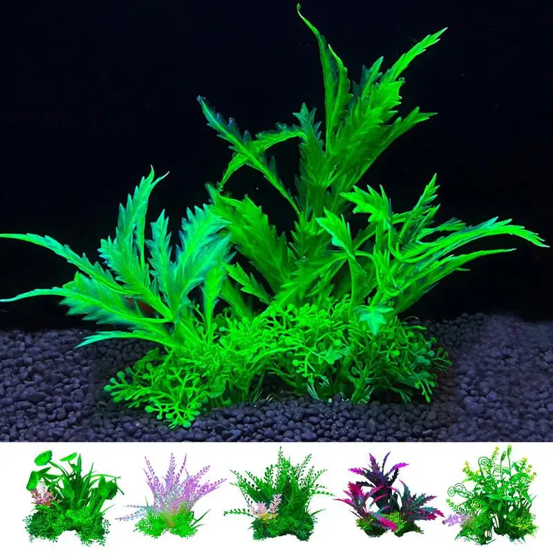

Artificial Underwater Plants Aquarium Fish Tank Seaweed Landscaping Simulation Leaf Water Grass Viewing Decorations For Home