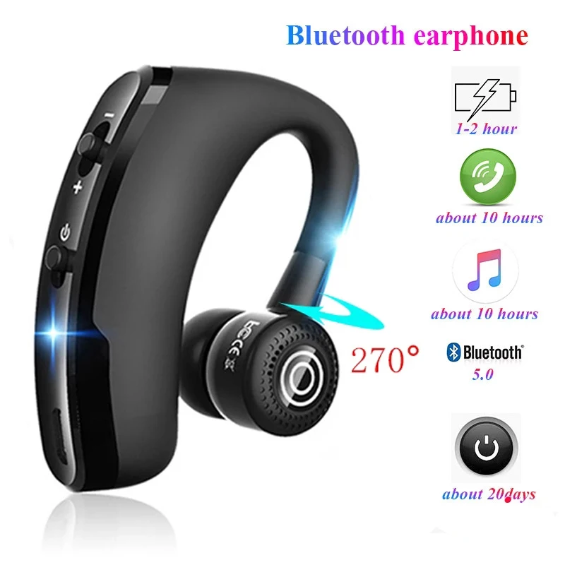 Wireless Bluetooth Earphone Stereo Voice Control Handsfree