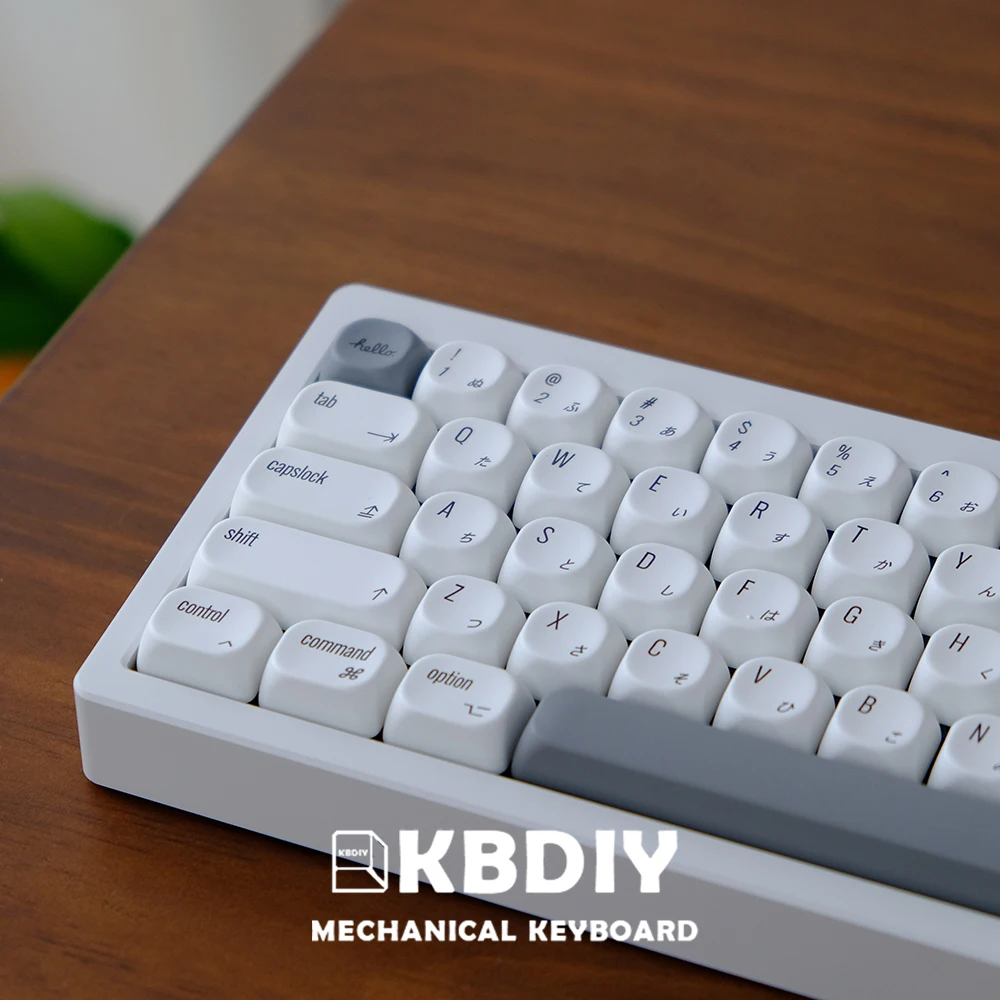 KOA PBT, estilo ISO Mac, teclados brancos