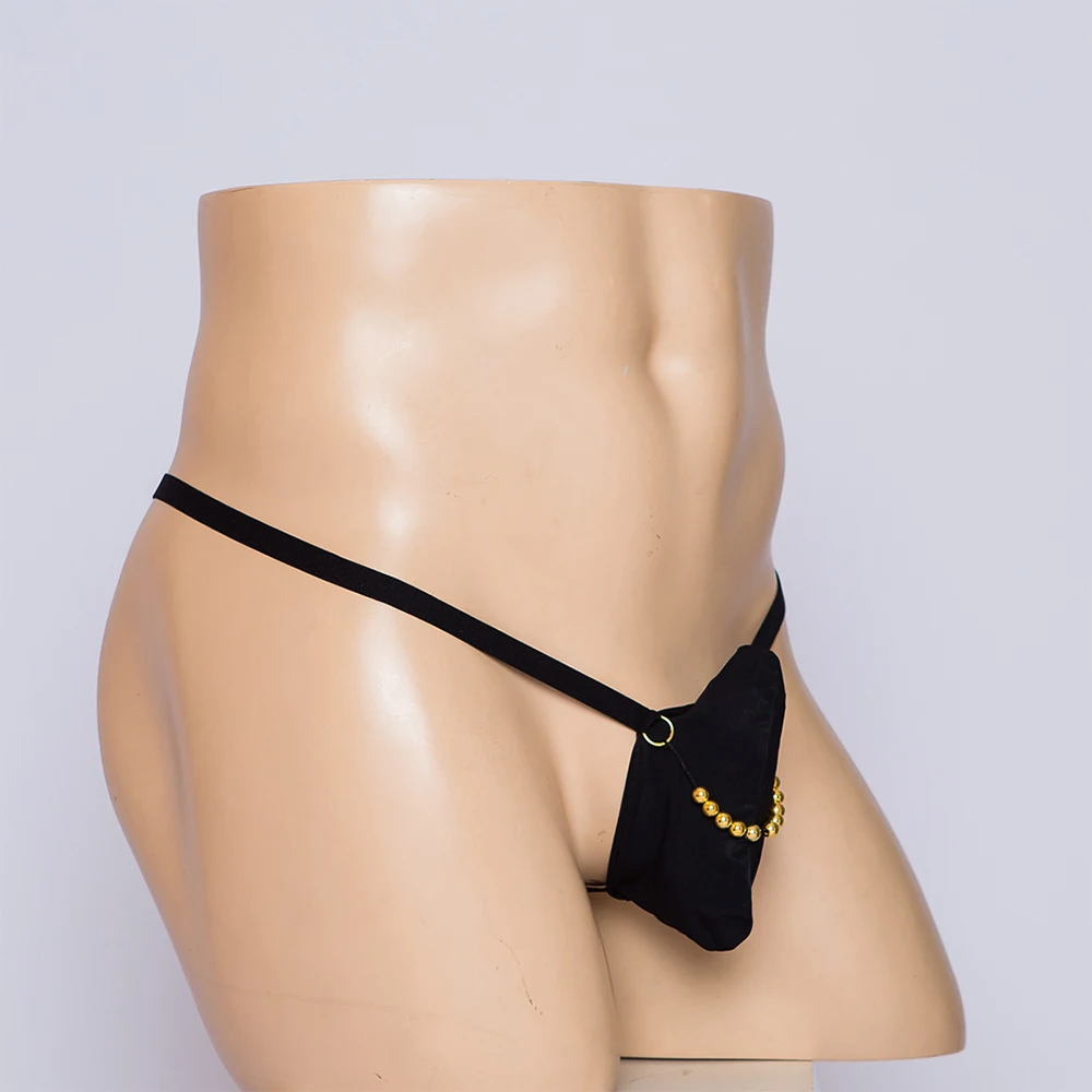 

Mens Sissy Pouch Panties Lingerie Low Waist Thin Belt Bikini Briefs Thongs Underwear T-Back Bikini Briefs Cuecas Man Underpants