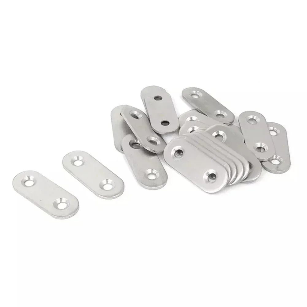 10Pcs Corner Brackets Stainless Steel Straight Repair Joining Mending Flat Plate Bracket Support Furniture Cabinet Joint stainless steel angle bracket,furniture hardware,angle bracket,angled furniture hardware