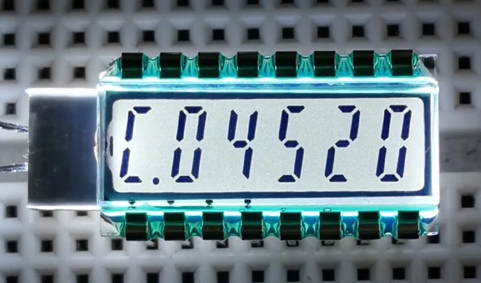 【Storewide Sale】 16PIN TN Positive 6-Digits Segment LCD Panel 3.3V White/ /Blue Backlight.