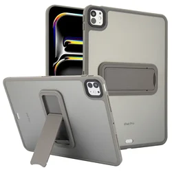 Durable Protective Back Cover with Built - in Bracket Stand for iPad 10 2022 10.9 (Gray)