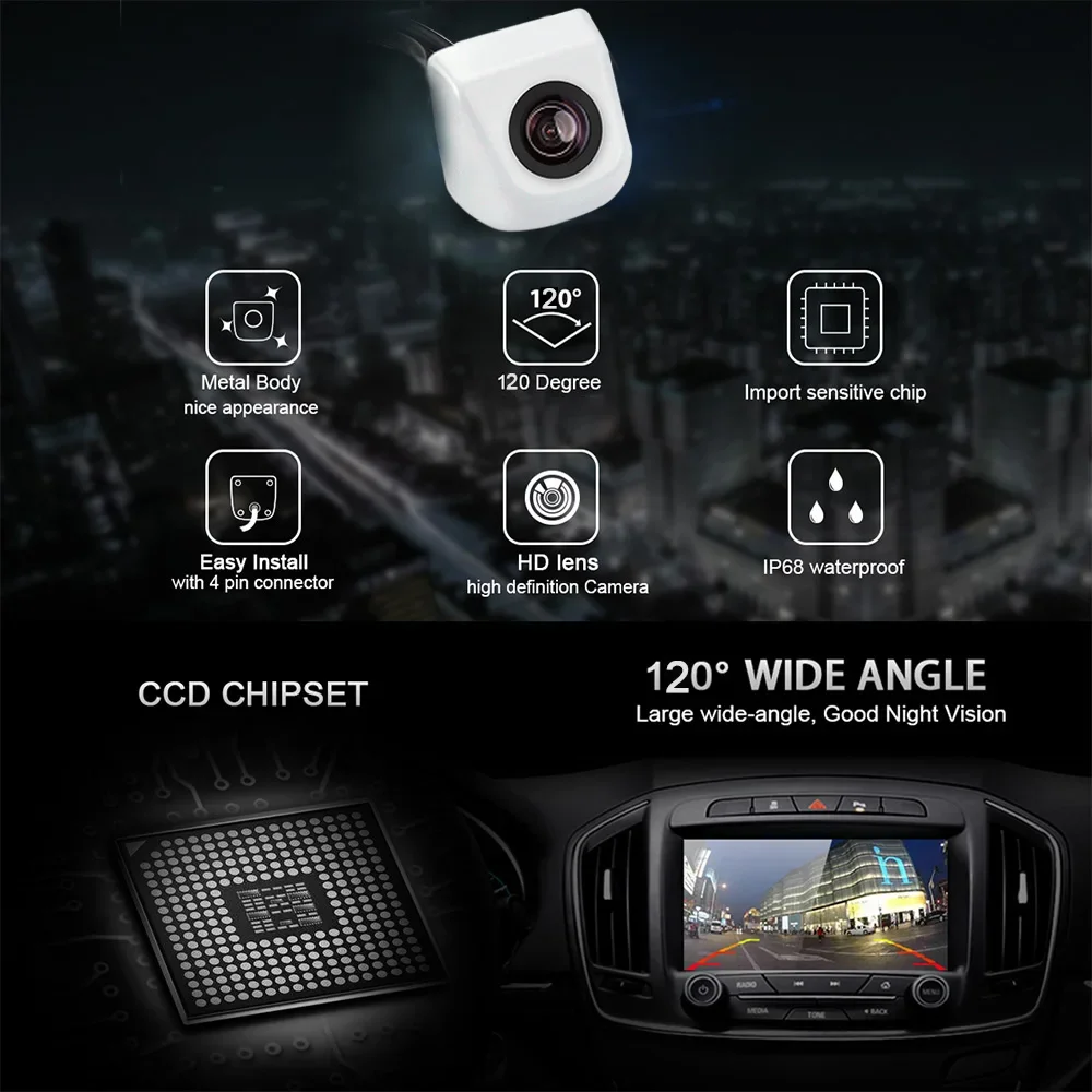 Car Rear View Camera Metal body Rearview Camera Car Park Monitor 170 Degree Mini Parking Reverse Backup accessories