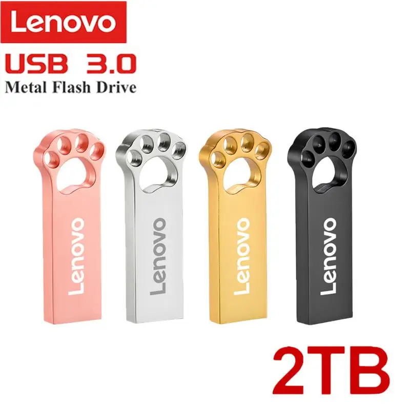 Flash Drive Original Lenovo 2TB USB Flash 3.0 Drive Metal Real Capacity 1TB 512GB Memory Stick High Speed Flash Disk Storage U Disk For PC flash drive
