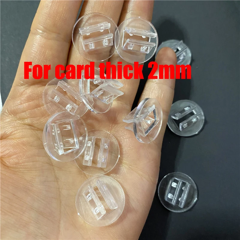 100 Supporti Per Carte In Plastica Trasparente - Portacarte Per Giochi, Menu, Prezzi 24x10x2 Mm - Foto 11