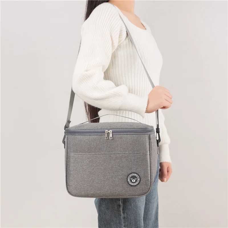 Portable Lunch Bag Food Thermal Box Durable Waterproof Office Cooler Lunchbox Shoulder Strap Insulated Case lunch bag cooler bag