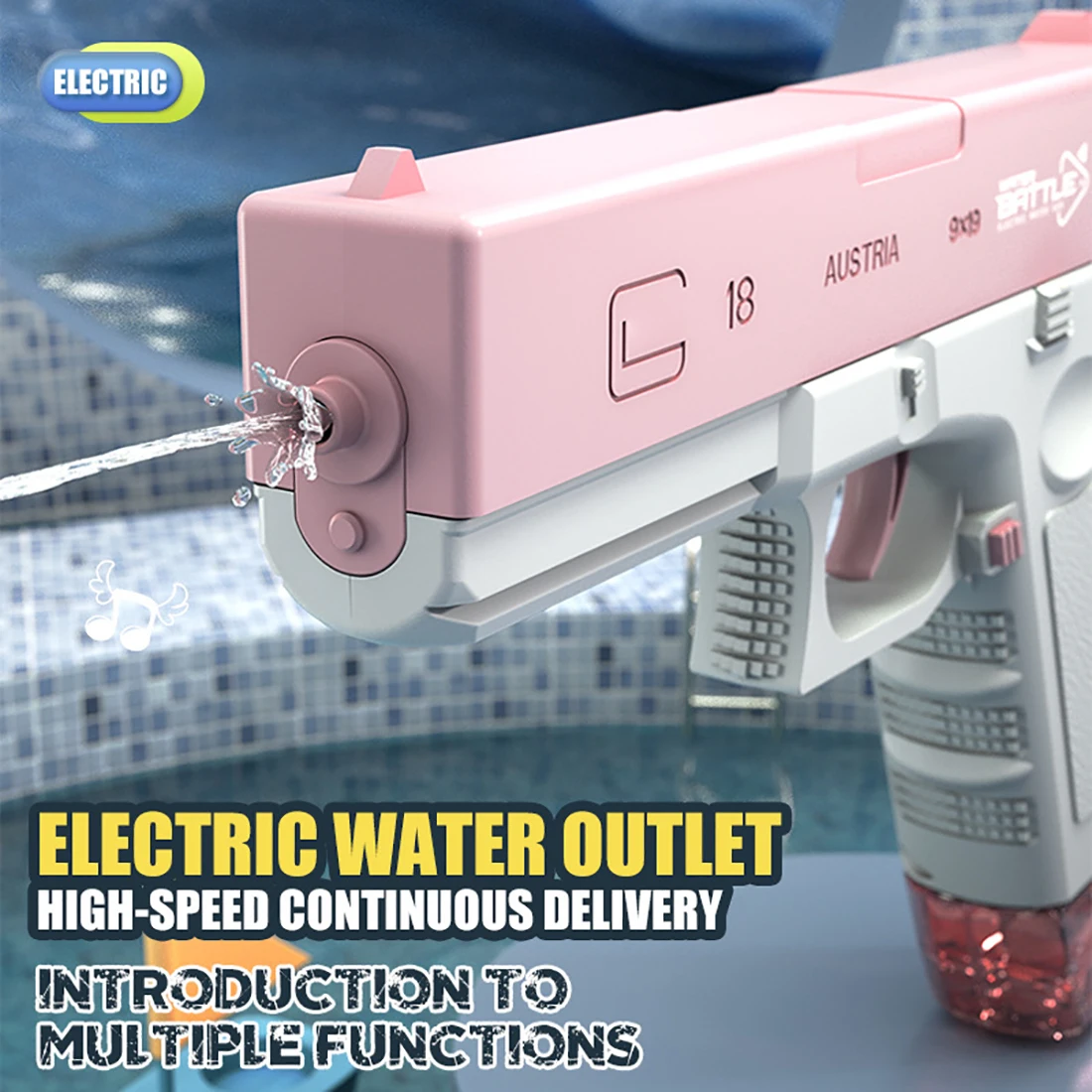 M416 Water Gun Electric Pistol Shooting Toy Full Automatic Summer Shoot Beach Outdoor Fun Toy For Children Boys Girl Adults Gift 6