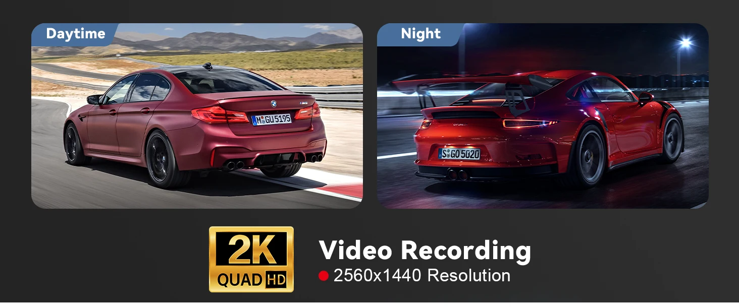 Example of 2K dash cam video clarity