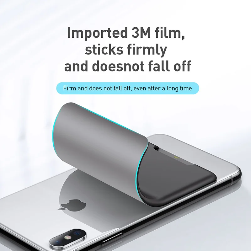 Baseus Silicone Phone Card Case Cell Phone Back Cover Card Holder ID Card Holder Slim Case Sticker for iPhone X Xs XR Samsung — view 3