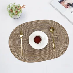 Vibrant Non-Slip Heat-Resistant Washable Placemats, Set of 4 - 30x45 cm (4 pcs Brown)