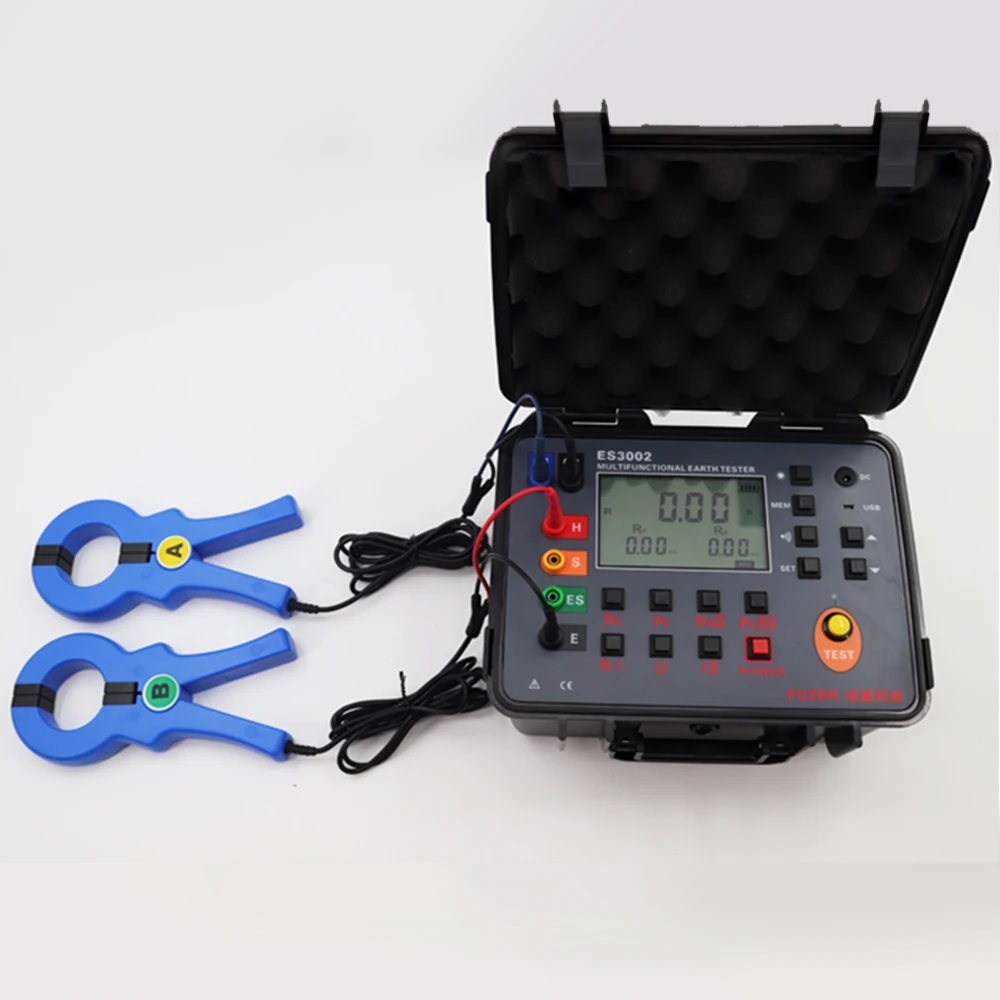 

ES3002 Earth Digital ground Resistance Range 0.00--30000ohm Soil Resistivity Range 0.00 -9999ohm Insulation Resistance Tester