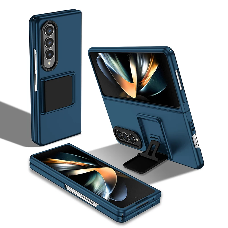 Multi-Angle Kickstand Foldable Phone Case with Camera Protection - Available in Black, Blue, Green, and Red