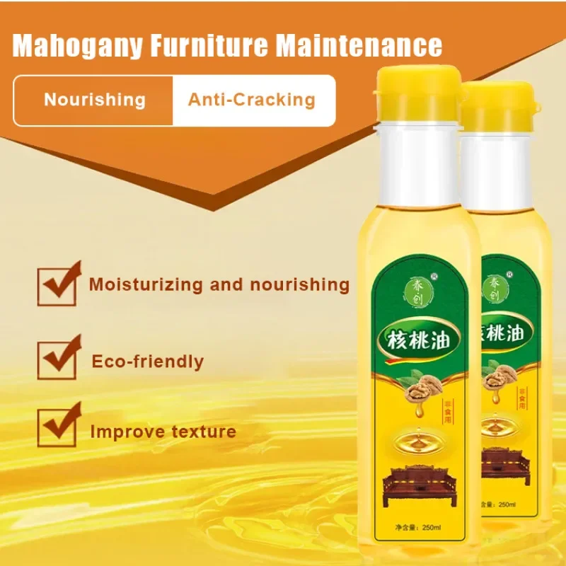 Solid Wood Floor Wax Mahogany Furniture Maintenance Walnut Oil 300ml Solid Wood Anti-crack Care Floor Wax Light Brighten