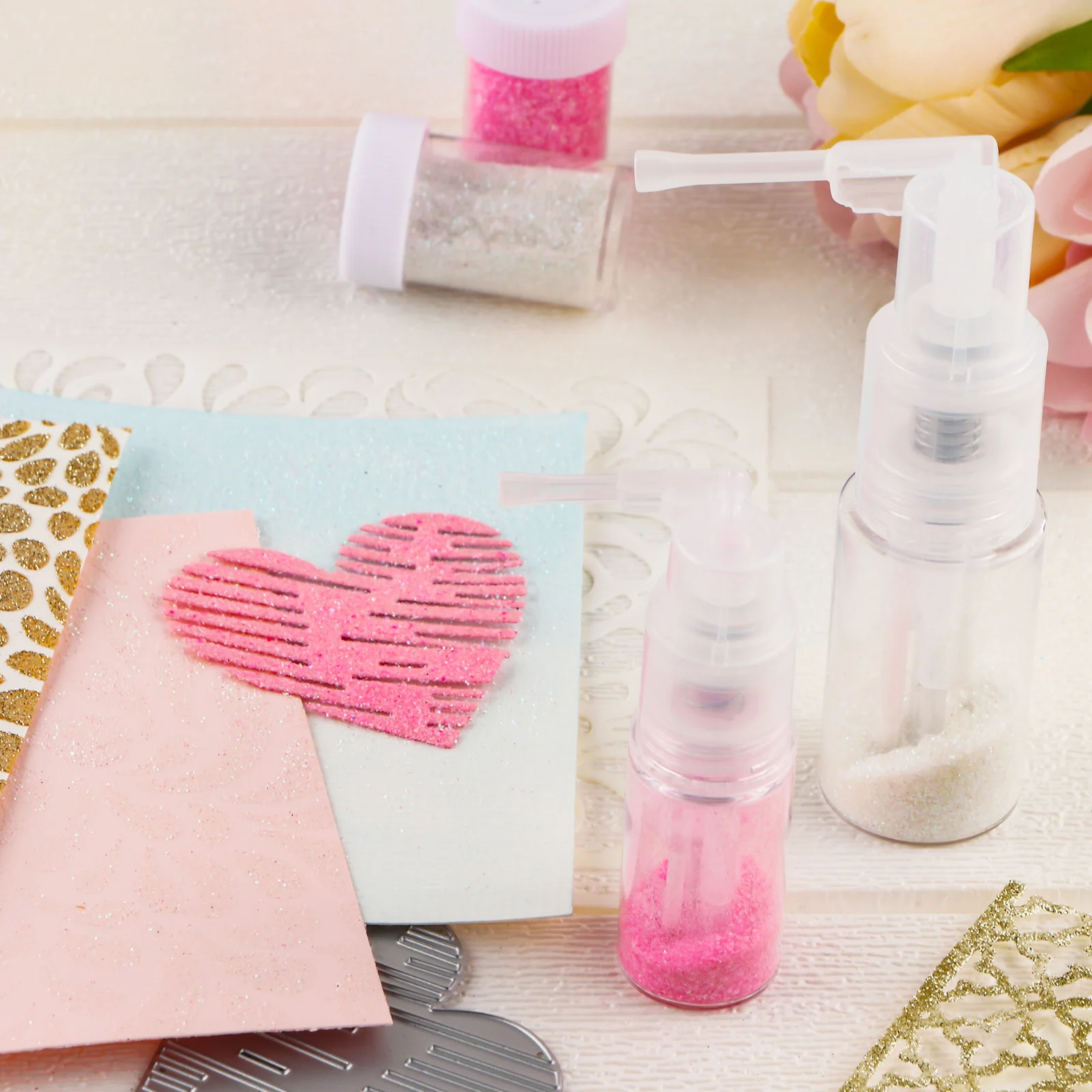 Glitter Duster for Adding Sparkle Shimmer Dry Powder Empty Bottles DIY Scrapbooking Accessories Portable Spray Bottle 14/35 ML