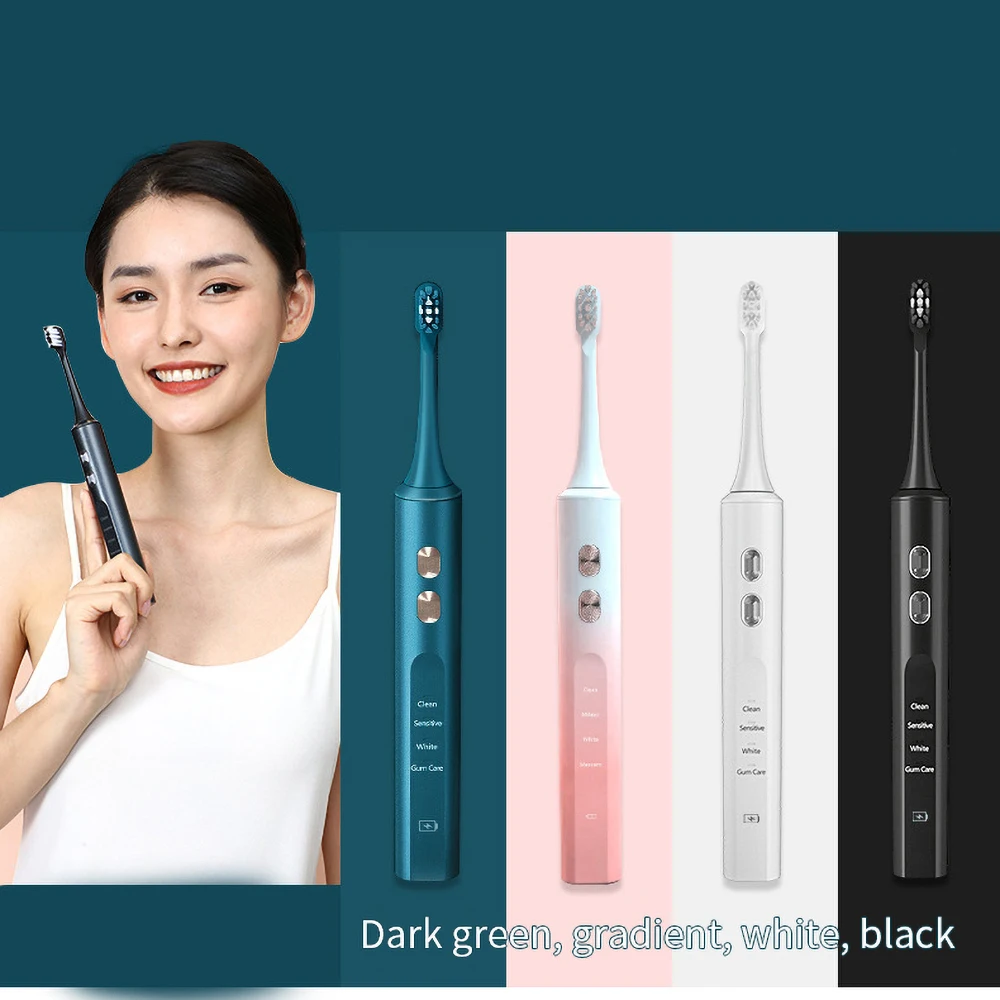 

Smart Sonic Electric Toothbrush UV Sterilization Electric Toothbrush Waterproof Ultrasonic Automatic Brush Heads