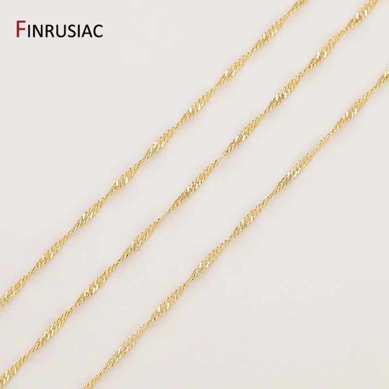 2,5 mm/3 mm dünne Ketten 14 Karat vergoldet DIY Halskette Armband Verlängerungskette Schmuckherstellung Zubehör – Detail 11