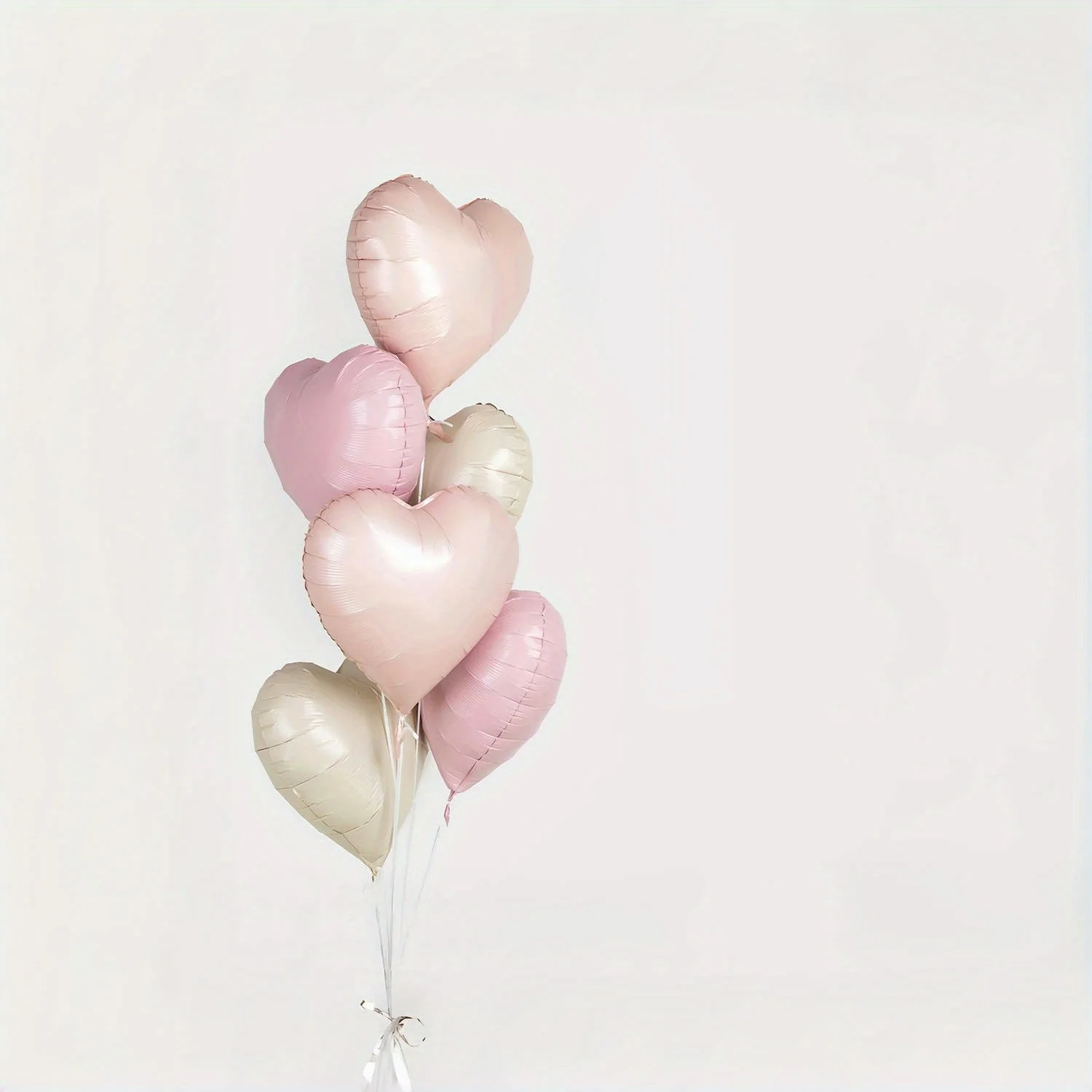 6 Stück cremefarbene Herz-Folienballons, matt, rosa, blau, karamellbraun, herzballons für Hochzeit, Geburtstag, Jahrestag, Dekoration, Babyparty – Detail 13