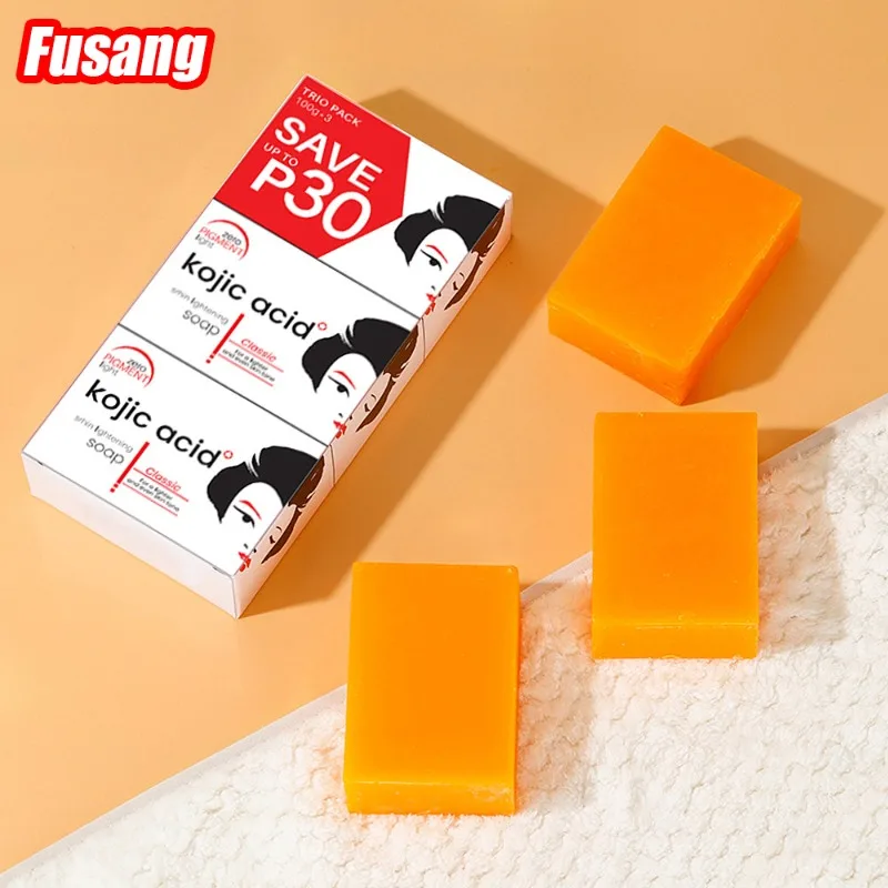 

Brighten Skin Kojic Acid Soap Handmade Brightening Soap Deep Cleaning Moisturizing Skin Care Lightening Essential Temperate Soap