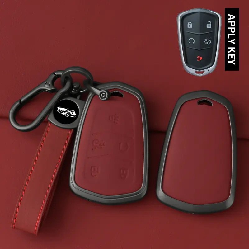 High Quality Leather Metal Car Key Case Cover Shell Fob for Cadillac 2015-2019 Escalade ATS CTS CT6 XTS XT5 SRX 3 4 5 6 Buttons - Image 8