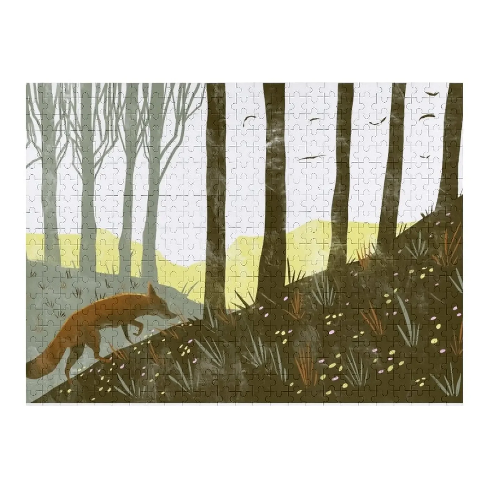 

A Fox on the Trail Jigsaw Puzzle Personalized Baby Toy Animal Game Children Puzzle