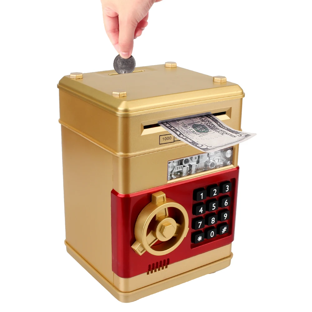 ATM 번호 자동 예금 자동 스크롤 종이 지폐 선물, 현금 동전 절약 상자, 전자 돼지 저금통
