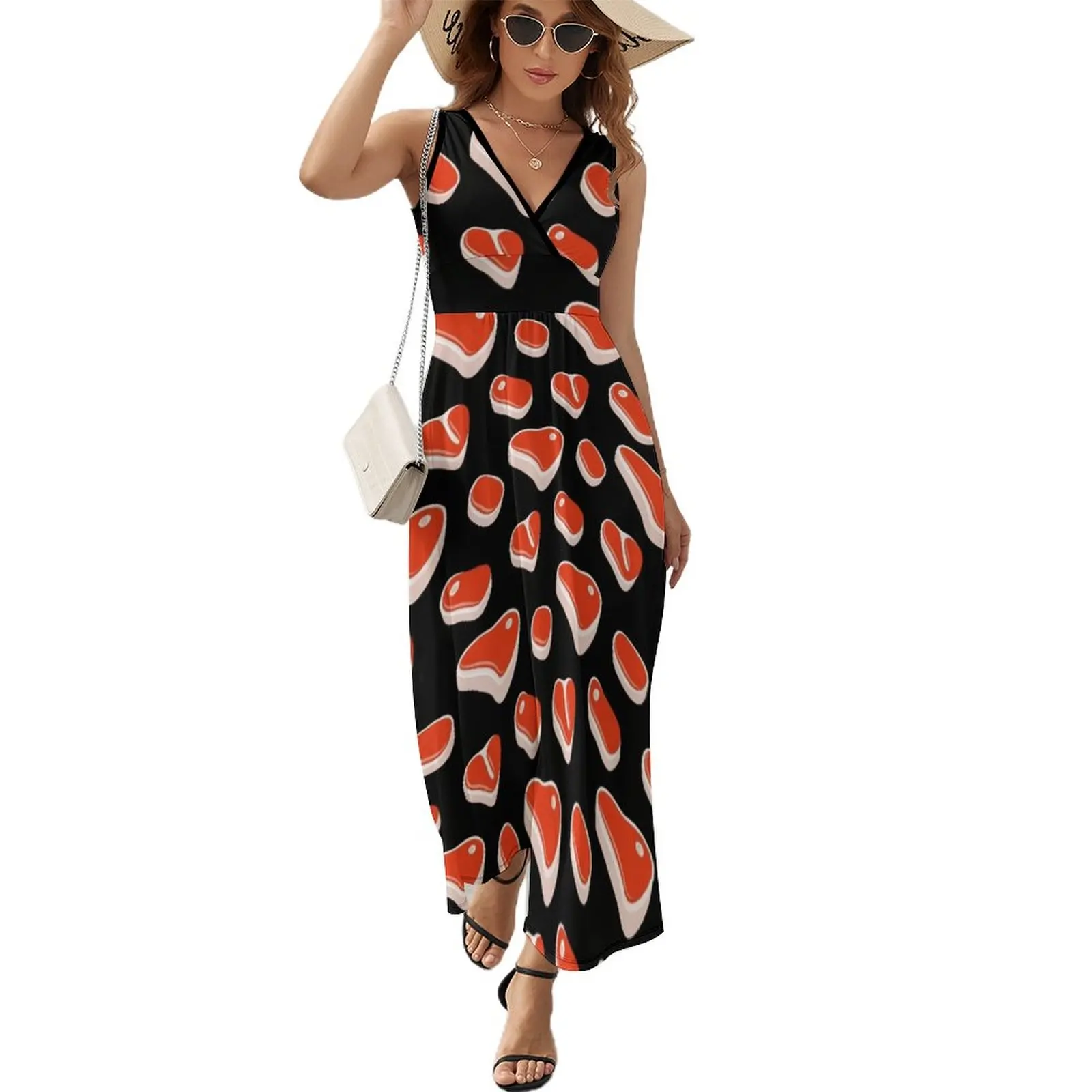 

Steak - Meat Sleeveless Dress purple dress luxury dresses Dress vintage